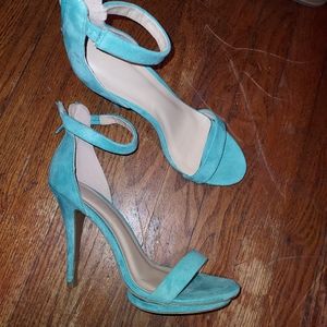 Teal Strappy size 10 high heels -NWOT